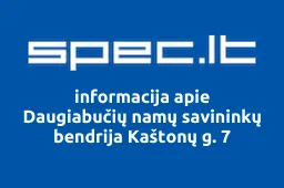 Daugiabučių namų savininkų bendrija Kaštonų g. 7 | spec.lt