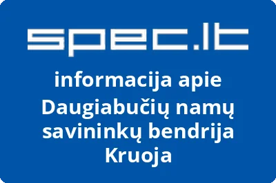 Daugiabučių namų savininkų bendrija Kruoja | spec.lt