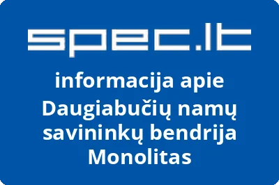 Daugiabučių namų savininkų bendrija Monolitas | spec.lt