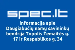 Daugiabučių namų savininkų bendrija Topolis Žemaitės g. 17 ir Respublikos g. 34 iliustracija