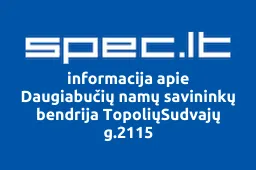 Daugiabučių namų savininkų bendrija TopoliųSudvajų g.2115 | spec.lt