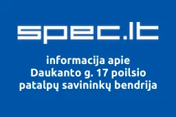 Daukanto g. 17 poilsio patalpų savininkų bendrija | spec.lt