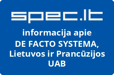 DE FACTO SYSTEMA, Lietuvos ir Prancūzijos, UAB