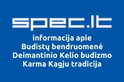 Budistų bendruomenė Deimantinio Kelio budizmo Karma Kagju tradicija iliustracija