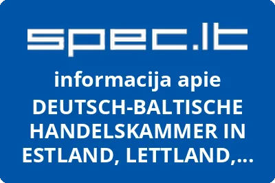 DEUTSCH-BALTISCHE HANDELSKAMMER IN ESTLAND, LETTLAND, LITAUEN, EV, atstovybė