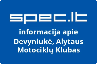 Visuomeninė organizacija Alytaus motociklų klubas Devyniukė