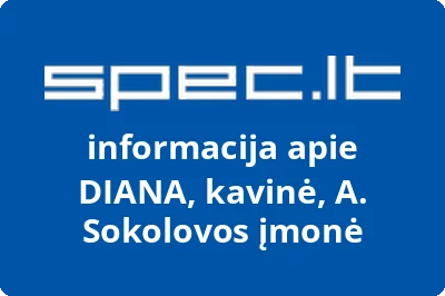 DIANA, kavinė, A. Sokolovos įmonė