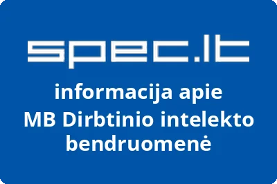 Dirbtinio intelekto bendruomenė, MB | spec.lt