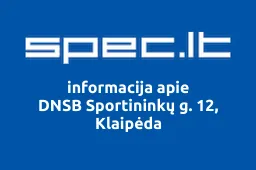 DNSB Sportininkų g. 12, Klaipėda | spec.lt