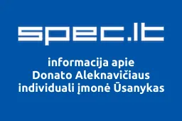 Donato Aleknavičiaus individuali įmonė Ūsanykas | spec.lt