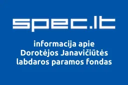 Dorotėjos Janavičiūtės labdaros paramos fondas | spec.lt