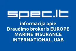 Draudimo brokeris EUROPE MARINE INSURANCE INTERNATIONAL, UAB iliustracija