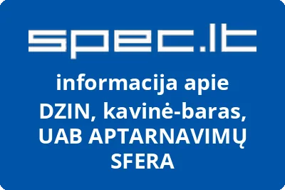 DZIN, kavinė-baras, UAB APTARNAVIMŲ SFERA