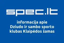 Dziudo ir sambo sporto klubas Klaipėdos šamas | spec.lt