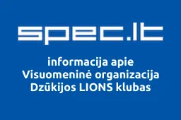 Visuomeninė organizacija Dzūkijos LIONS klubas | spec.lt