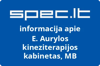 E. Aurylos kineziterapijos kabinetas, MB | spec.lt
