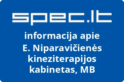 E. Niparavičienės kineziterapijos kabinetas, MB