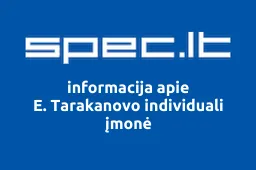 E. Tarakanovo individuali įmonė | spec.lt