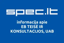 EB TEISĖ IR KONSULTACIJOS, UAB | spec.lt