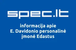 E. Davidonio personalinė įmonė Edastus | spec.lt