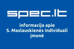S. Maslauskienės individuali įmonė | spec.lt