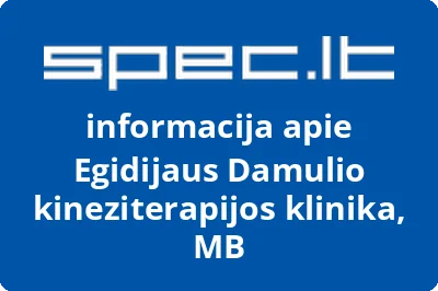 Egidijaus Damulio kineziterapijos klinika, MB
