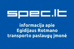Egidijaus Rotmano transporto paslaugų įmonė | spec.lt