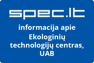 Ekologinių technologijų centras, UAB