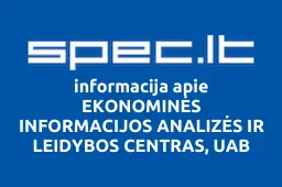 EKONOMINĖS INFORMACIJOS ANALIZĖS IR LEIDYBOS CENTRAS, UAB | spec.lt
