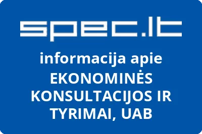 EKONOMINĖS KONSULTACIJOS IR TYRIMAI, UAB