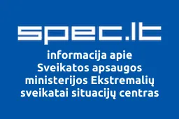 Sveikatos apsaugos ministerijos Ekstremalių sveikatai situacijų centras | spec.lt