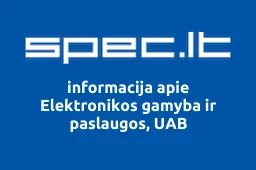 Elektronikos gamyba ir paslaugos, UAB | spec.lt