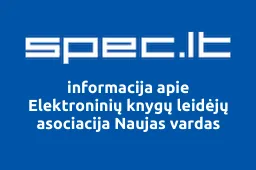 Elektroninių knygų leidėjų asociacija Naujas vardas | spec.lt