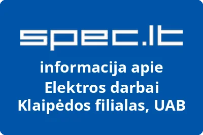Elektros darbai Klaipėdos filialas, UAB