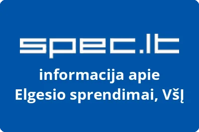 Elgesio sprendimai, VŠĮ