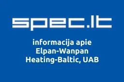 Elpan-Wanpan Heating-Baltic, UAB | spec.lt