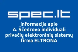 A. Ščedrovo individuali privačių elektroninių sistemų firma ELTRONA iliustracija