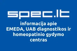 EMEDA, UAB diagnostikos ir homeopatinio gydymo centras | spec.lt