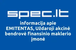 EMITENTAS, Uždaroji akcinė bendrovė finansinio maklerio įmonė iliustracija