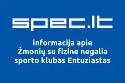 Žmonių su fizine negalia sporto klubas Entuziastas | spec.lt