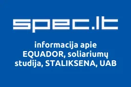 EQUADOR, soliariumų studija, STALIKSENA, UAB | spec.lt