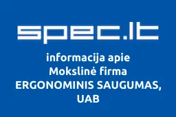 Mokslinė firma ERGONOMINIS SAUGUMAS, UAB