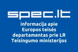 Europos teisės departamentas prie LR Teisingumo ministerijos | spec.lt