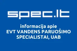 EVT VANDENS PARUOŠIMO SPECIALISTAI, UAB | spec.lt