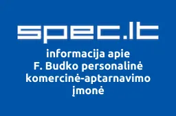 F. Budko personalinė komercinė-aptarnavimo įmonė | spec.lt
