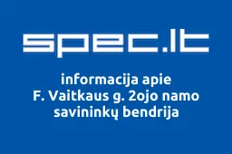 F. Vaitkaus g. 2ojo namo savininkų bendrija | spec.lt