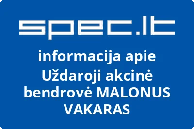 MALONUS VAKARAS, UAB