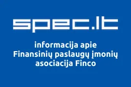 Finansinių paslaugų įmonių asociacija Finco | spec.lt