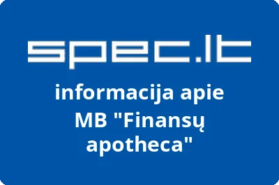 Finansų apotheca, MB | spec.lt