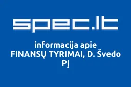 FINANSŲ TYRIMAI, D. Švedo PĮ | spec.lt